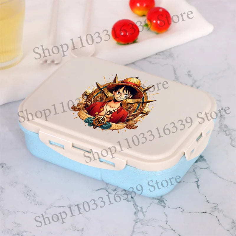 One Piece Boy Girl Bento Lunch Box Portable Food Boxes Microwave Lunch Boxes Anime Print Picnic Case Children Food Container New