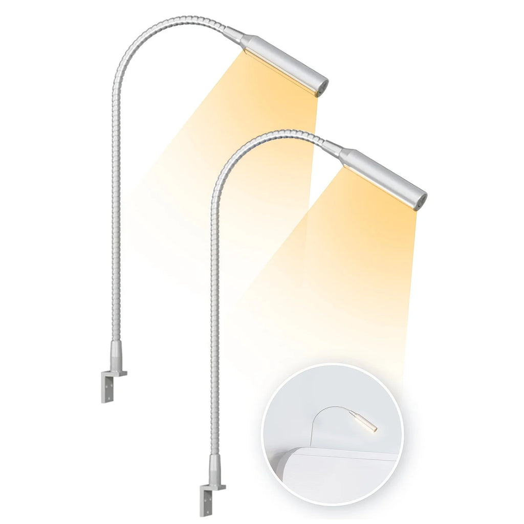 2pcs LED Reading Lamp with Dimming Function, LED Lighting with Touch Lamp Bed Lamp Bookcase Lamp, Book Reading Light for Bed