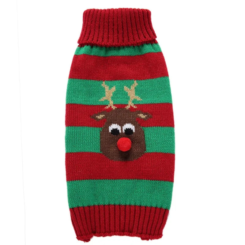 Winter Dog Clothes Christmas Holiday Sweater Chihuahua Teddy Outfit Coat for Small Medium Large Dog and Cat Autumn Warm