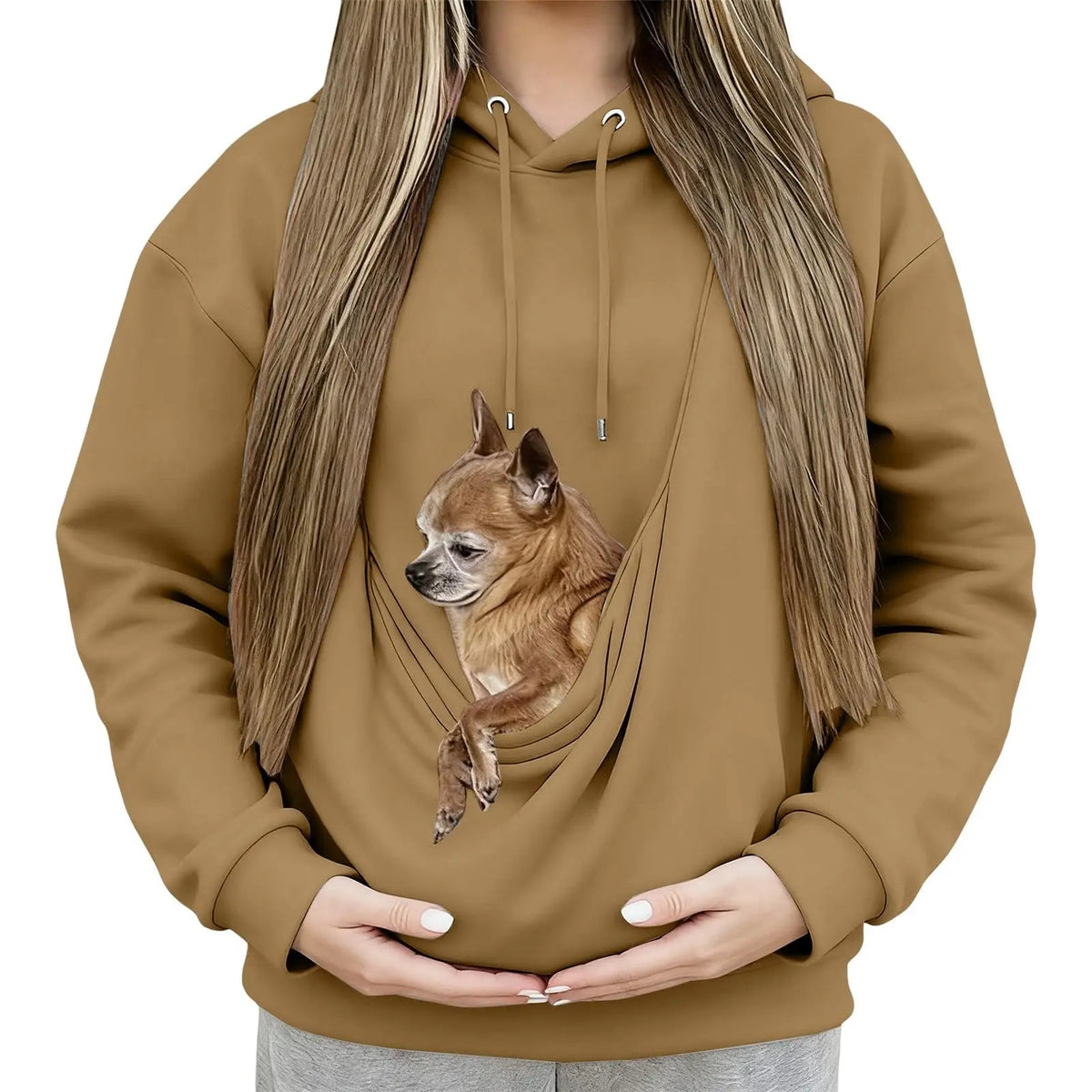 Unisex Pet Carrier Hoodie Cat Dog Bag Design Athletic Long Sleeve Pullover Sweatshirt Multiple Colors Daily Wear Fashion Apparel