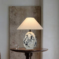 Pottery pot table lamp model room hotel bed and breakfast bedroom bedside lamp new Chinese decorative ornament