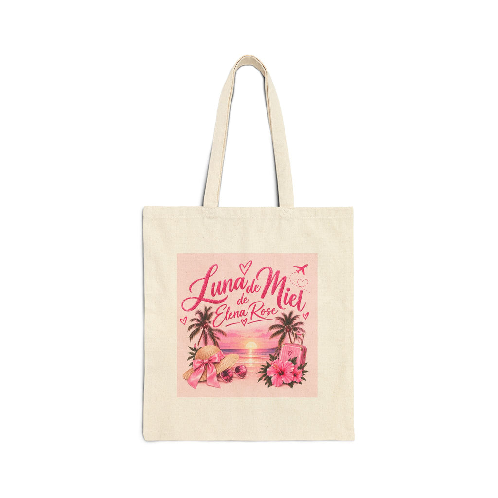 Luna de Miel Honeymoon Tropical Canvas Tote Bag
