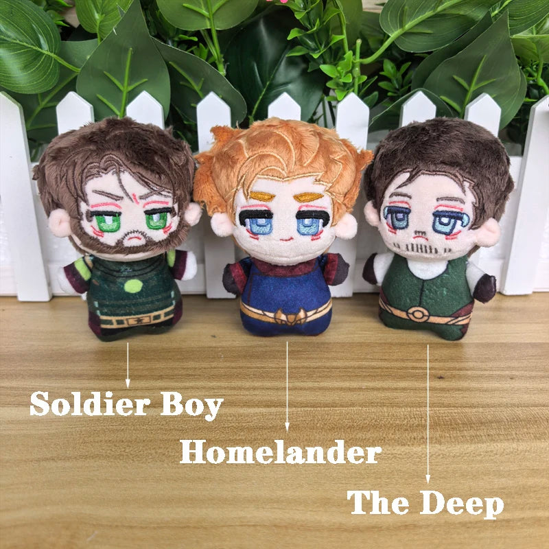 11cm Cosplay TV Series‌ Anime The Boys Character Soldier Boy / Homelander / The Deep Cartoon Plush Toy Bag Keychain Plushie Doll