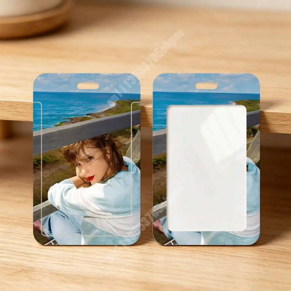 T-Taylor Singer S-Swift Plastic Card Holder Worker ID Card Clear Transparent Employee Visitor Pass