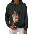 Unisex Pet Carrier Hoodie Cat Dog Bag Design Athletic Long Sleeve Pullover Sweatshirt Multiple Colors Daily Wear Fashion Apparel