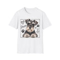 Schnauzer Dog Lover T-Shirt with Paw Prints