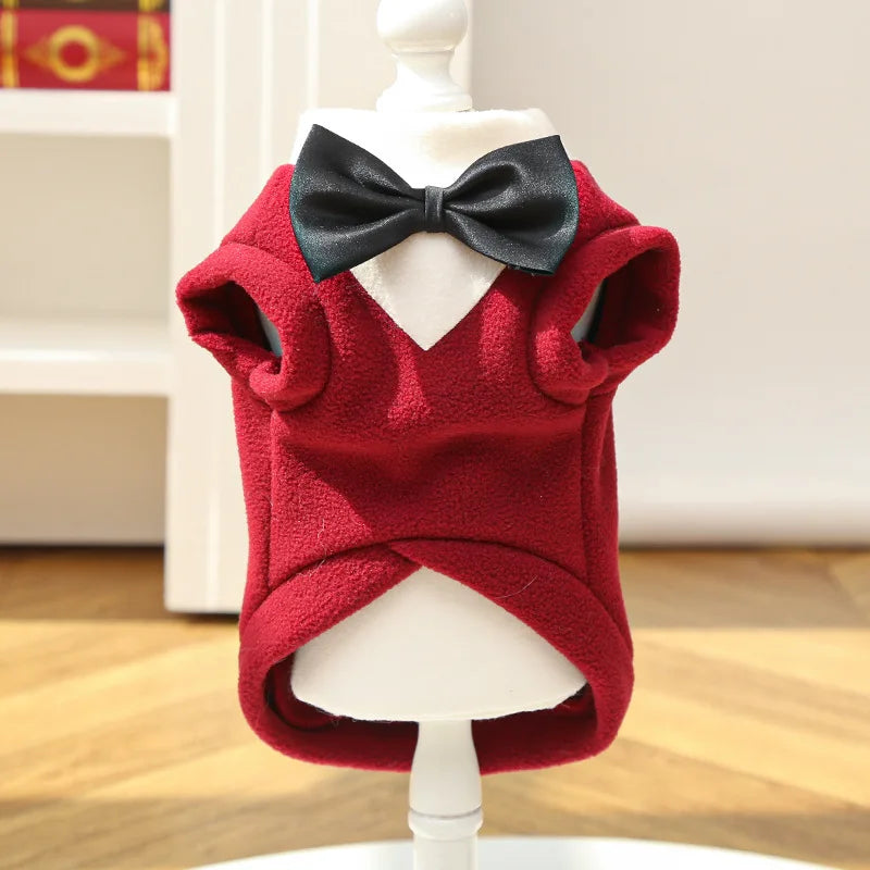 Dog Tuxedo Wedding Outfit Cute Puppy Suit with Bow Tie Formal Party Costume for Small Dogs Cats