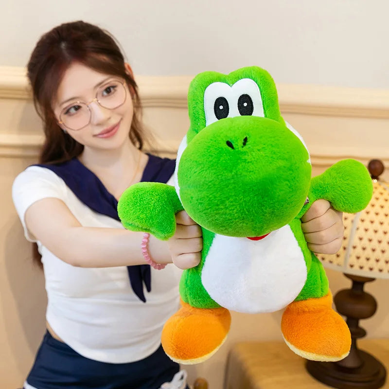 Cute Yoshi Green Dinosaur Plush Toy Soft Stuffed Plush Doll Comfortable Throw Pillow Home Decor Collection Holiday Gift
