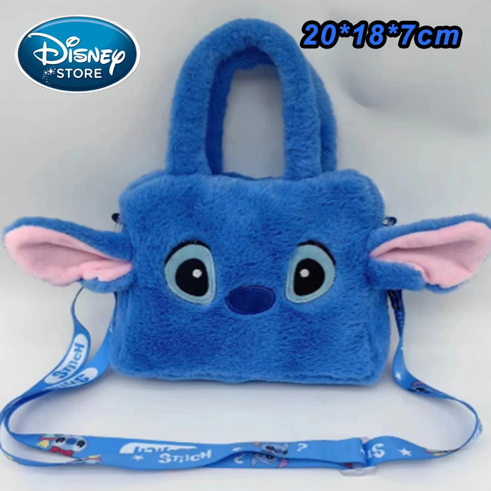 2026 Stitch Plush Backpack Ins Japanese Blue Stitch Funny Cartoon Large-Capacity Student Backpack Kindergarten Bag Child Gift