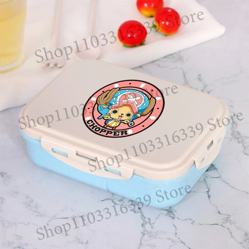 One Piece Boy Girl Bento Lunch Box Portable Food Boxes Microwave Lunch Boxes Anime Print Picnic Case Children Food Container New