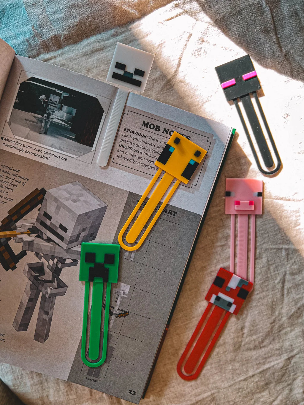 3/6pcs New Cartoon Minecraft Bookmark Shelf High Quality Accessories Gifts
