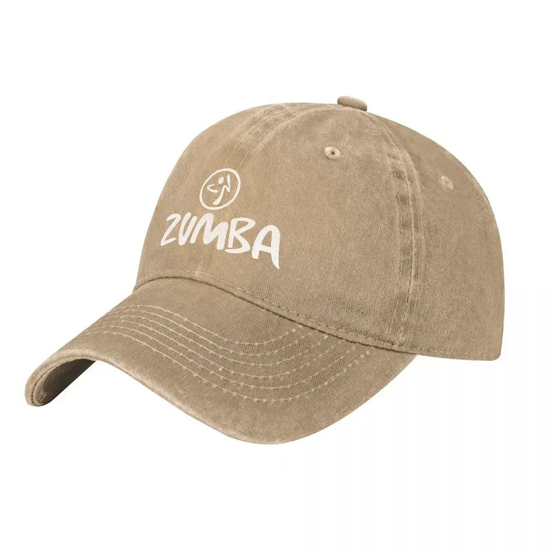 2026 ZUMBA LOGO WASHED COTTON BASEBALL CAP UNISEX ADJUSTABLE FIT CASUAL STREETWEAR STYLE DAILY WEAR OUTDOOR ACTIVITY HAT