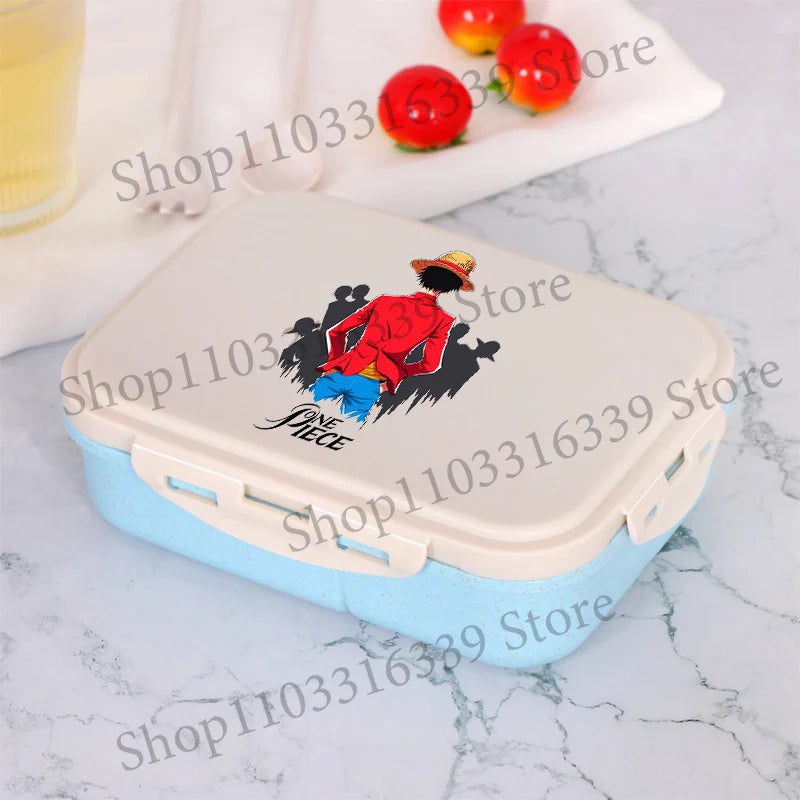 One Piece Boy Girl Bento Lunch Box Portable Food Boxes Microwave Lunch Boxes Anime Print Picnic Case Children Food Container New
