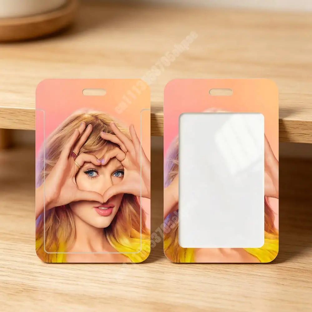 T-Taylor Singer S-Swift Plastic Card Holder Worker ID Card Clear Transparent Employee Visitor Pass