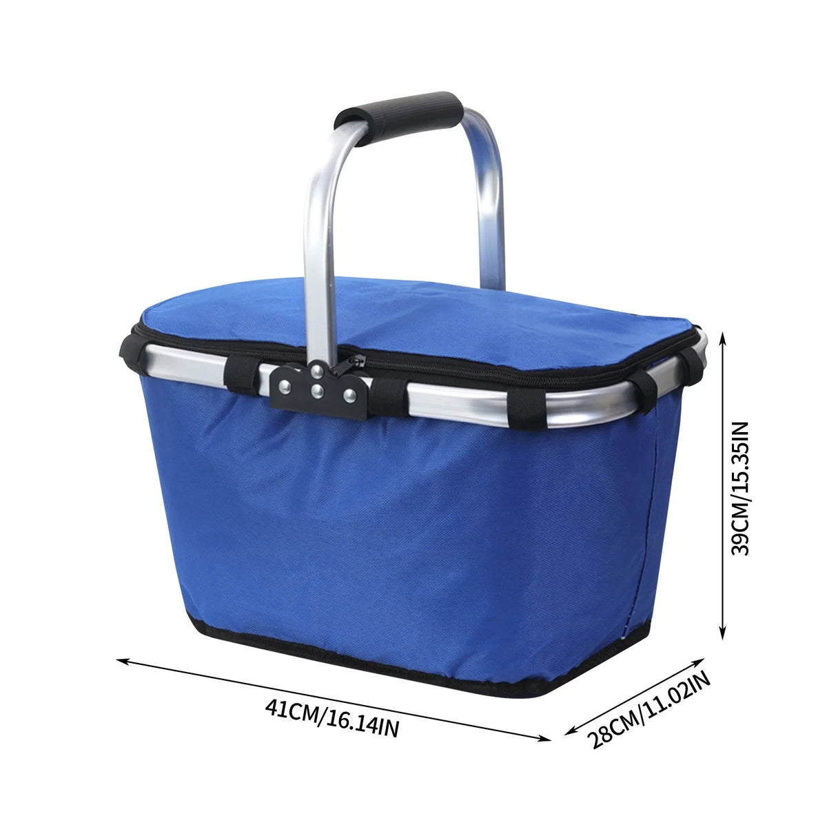 Picnic Basket Outdoor Ice Pack Foldable Insulation Bag Portable Shopping Basket With Lunch Box Fast Food Takeaway Insulation Bas