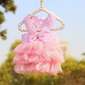 Dog Dress Puppy Clothes Pet Dog Clothing Striped Suspender Mesh Skirt for Small Medium Dogs Apparel Pet Product Supplies