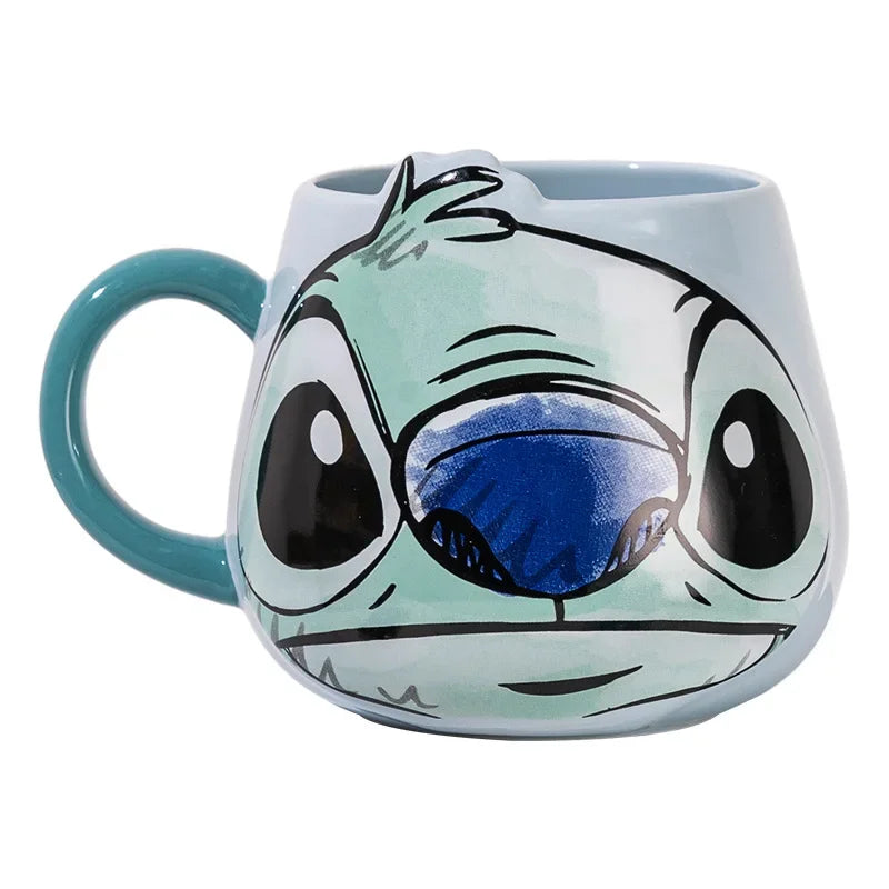 Anime Stitchss Mug ceramic Cup Large Belly Mug Coffee Milk Juice Cup Cartoon Office water bottle Birthday Christmas Gifts