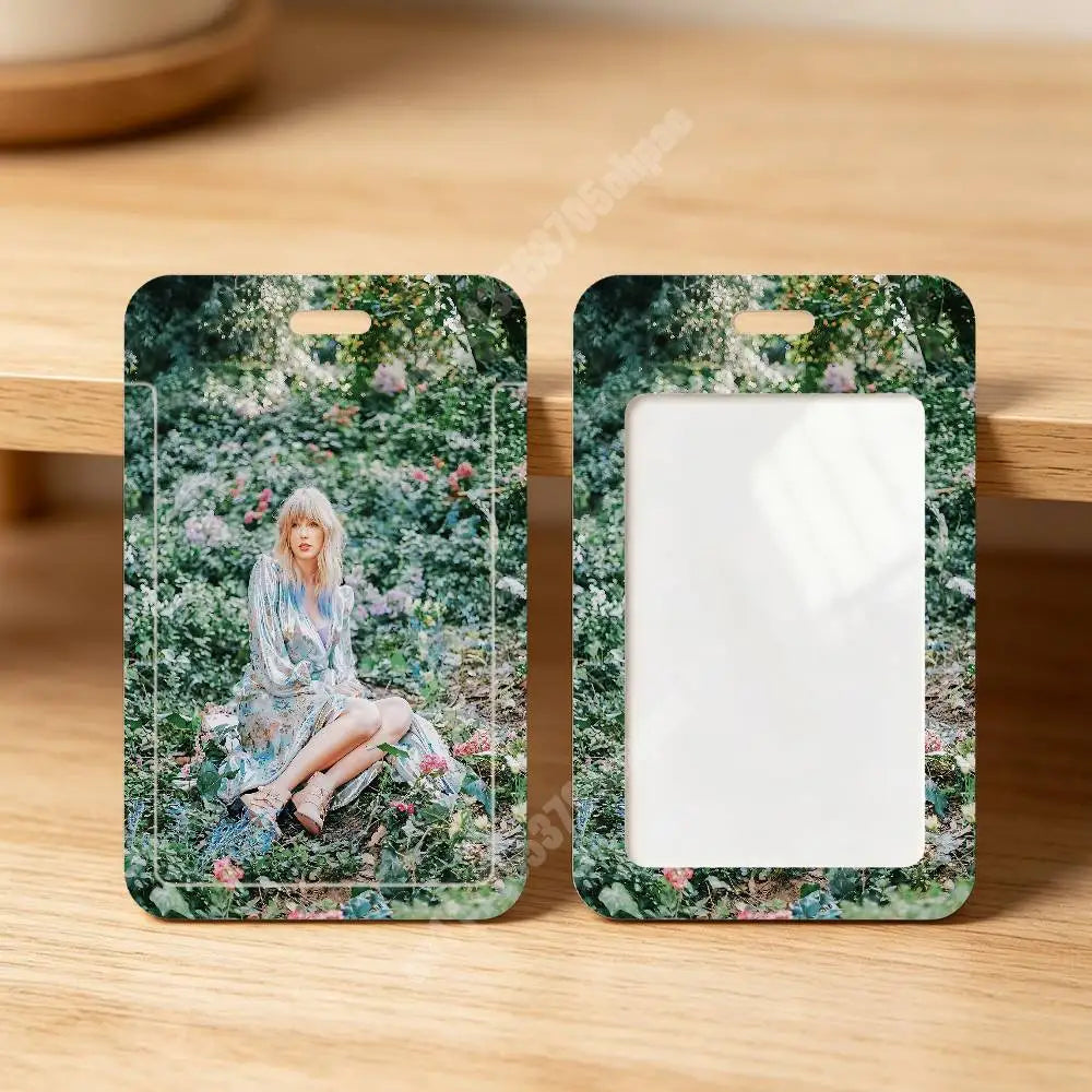 T-Taylor Singer S-Swift Plastic Card Holder Worker ID Card Clear Transparent Employee Visitor Pass