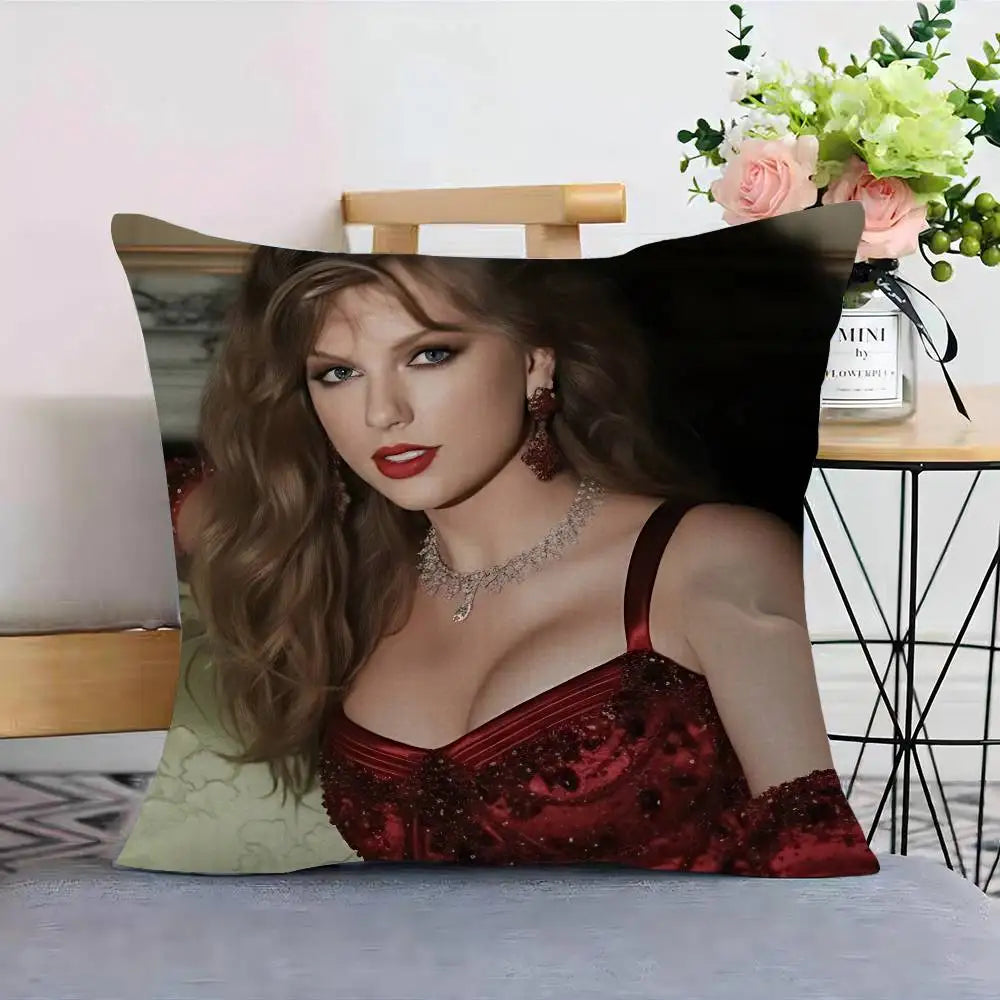 T-Taylor-SwiftS singer Pillow Gift Home Office Decoration Bedroom Sofa Car Cushion Cover case 45x45