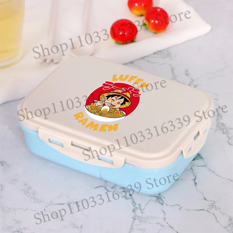 One Piece Boy Girl Bento Lunch Box Portable Food Boxes Microwave Lunch Boxes Anime Print Picnic Case Children Food Container New