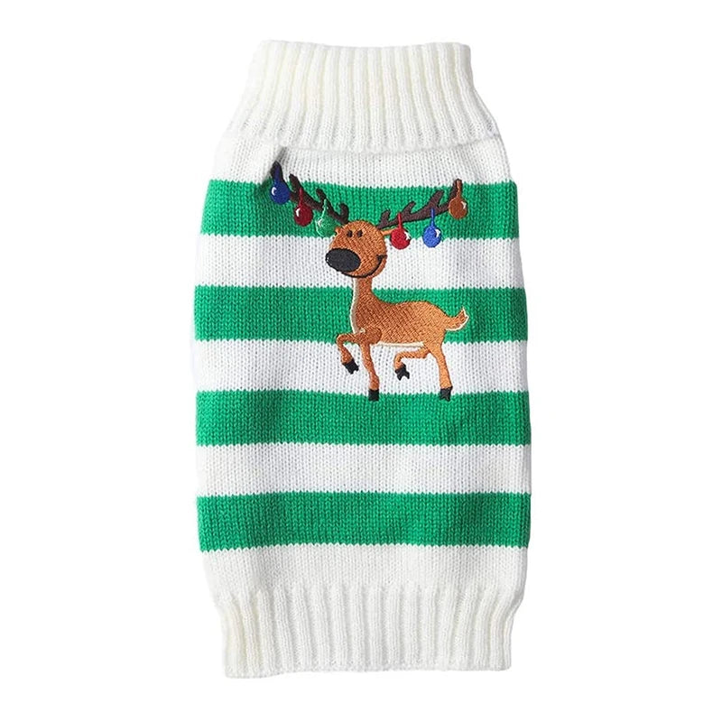 Winter Dog Clothes Christmas Holiday Sweater Chihuahua Teddy Outfit Coat for Small Medium Large Dog and Cat Autumn Warm