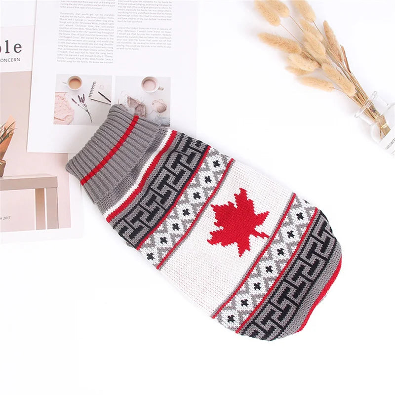 Popular Elk Print Cat Puppy Sweater Autumn Winter Pet Clothes Coat for Small Dogs Cats Cute Warm Sphynx Clothing Kitten Costume