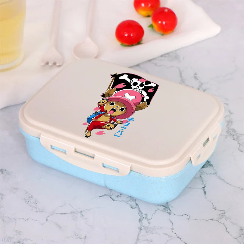 One Piece Boy Girl Bento Lunch Box Portable Food Boxes Microwave Lunch Boxes Anime Print Picnic Case Children Food Container New
