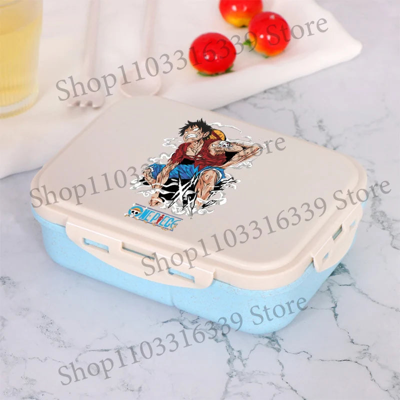 One Piece Boy Girl Bento Lunch Box Portable Food Boxes Microwave Lunch Boxes Anime Print Picnic Case Children Food Container New