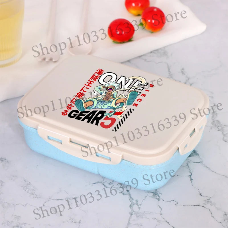 One Piece Boy Girl Bento Lunch Box Portable Food Boxes Microwave Lunch Boxes Anime Print Picnic Case Children Food Container New
