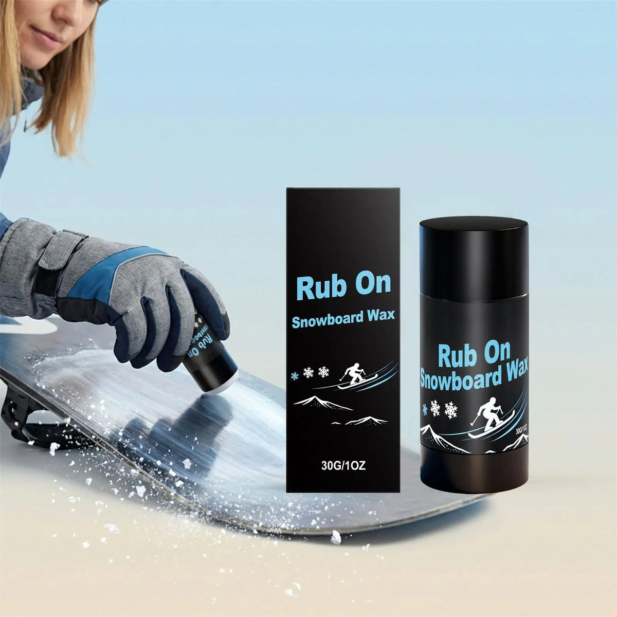 30g Portable Snowboard Wax Waxing Accessories With Cork Applicator Solid Ski Maintenance Wax For Outdoor Indoor Home Park