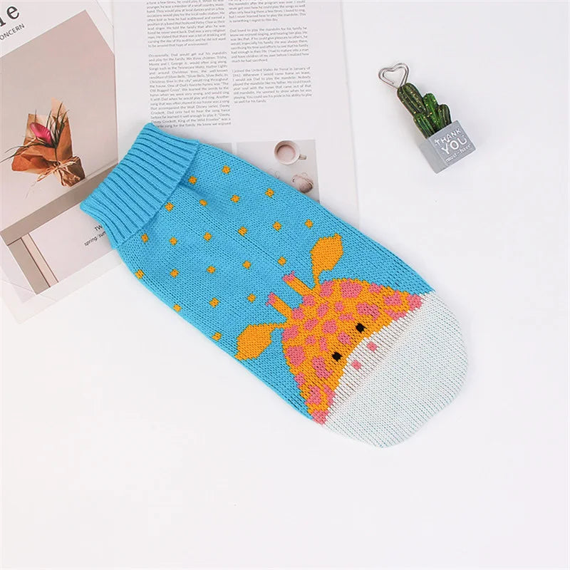Popular Elk Print Cat Puppy Sweater Autumn Winter Pet Clothes Coat for Small Dogs Cats Cute Warm Sphynx Clothing Kitten Costume