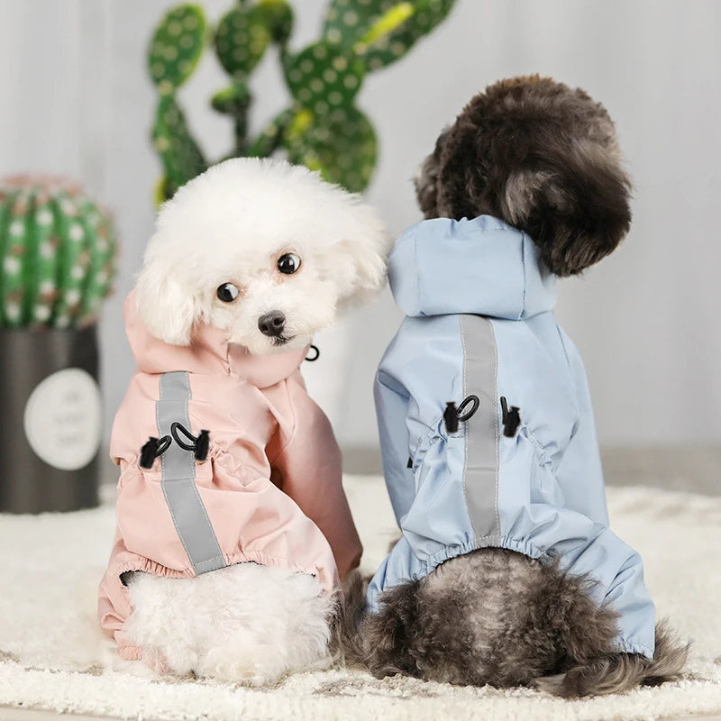 Pet Supplies Four-Legged Raincoat Waterproof Clothing for Spring and Summer Complete Package for Bear Schnauzer and Dog Raincoat