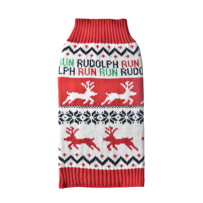 Winter Dog Clothes Christmas Holiday Sweater Chihuahua Teddy Outfit Coat for Small Medium Large Dog and Cat Autumn Warm