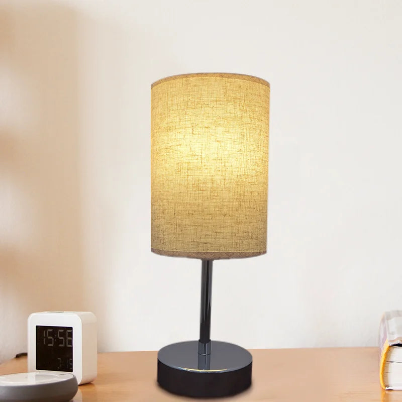 Factory Wholesale Bedroom Indoor Lighting Desk Led Lamp Touch Bedside Cylindrical Table Lamp