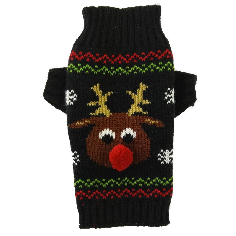Winter Dog Clothes Christmas Holiday Sweater Chihuahua Teddy Outfit Coat for Small Medium Large Dog and Cat Autumn Warm