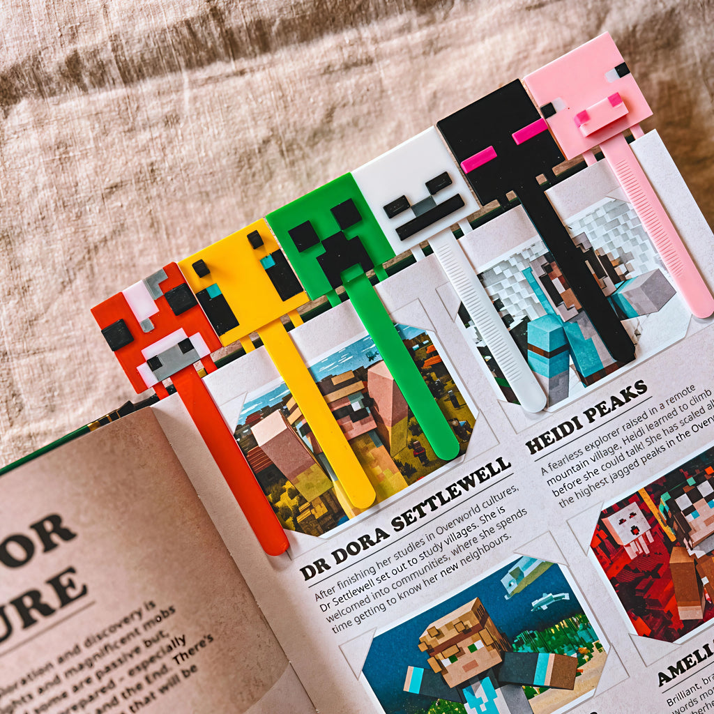 3/6pcs New Cartoon Minecraft Bookmark Shelf High Quality Accessories Gifts