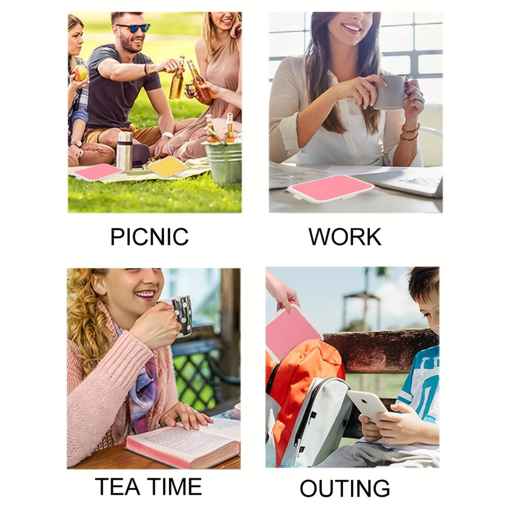 Portable Silicone Sandwich Box With Airtight Lid Microwave Safe Reusable Lunch Container For School Office Outdoor Travel Picnic