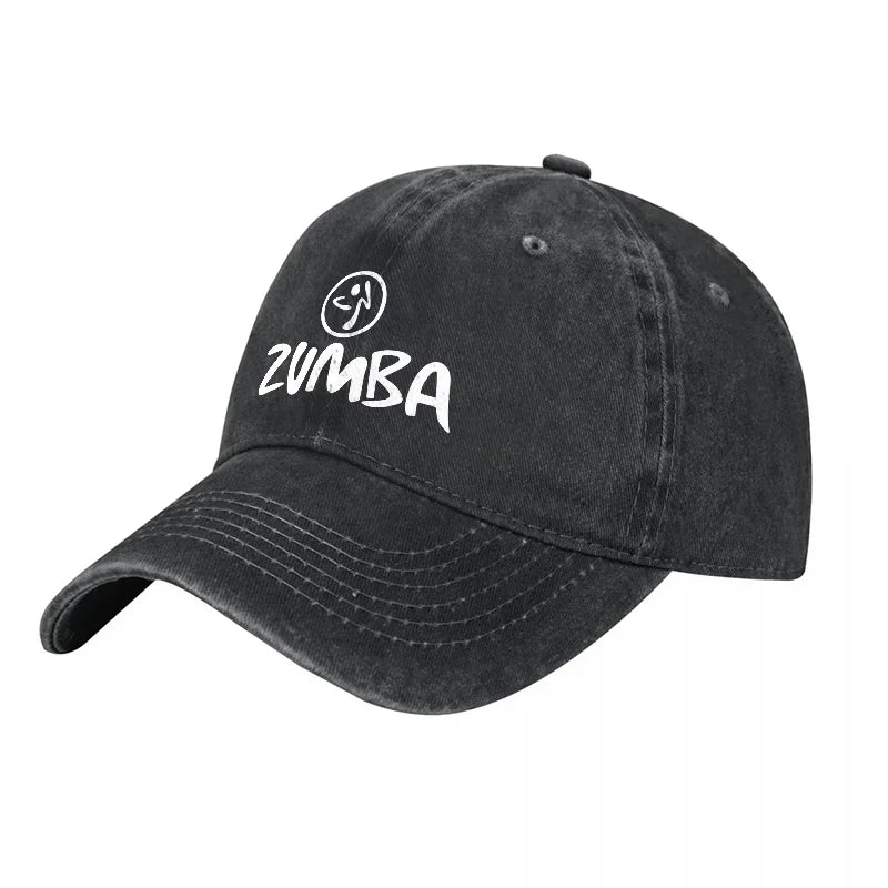 2026 ZUMBA LOGO WASHED COTTON BASEBALL CAP UNISEX ADJUSTABLE FIT CASUAL STREETWEAR STYLE DAILY WEAR OUTDOOR ACTIVITY HAT