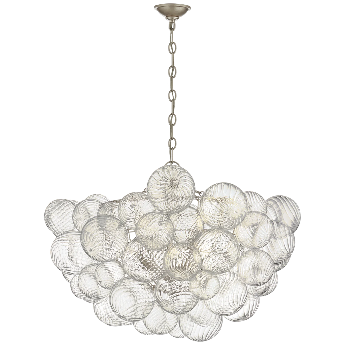 Custom Modern Hand Blown Round with Steel Brass Hanging Lamp Nordic Villa Hotel Interior Decoration Bubble Ball Pendant