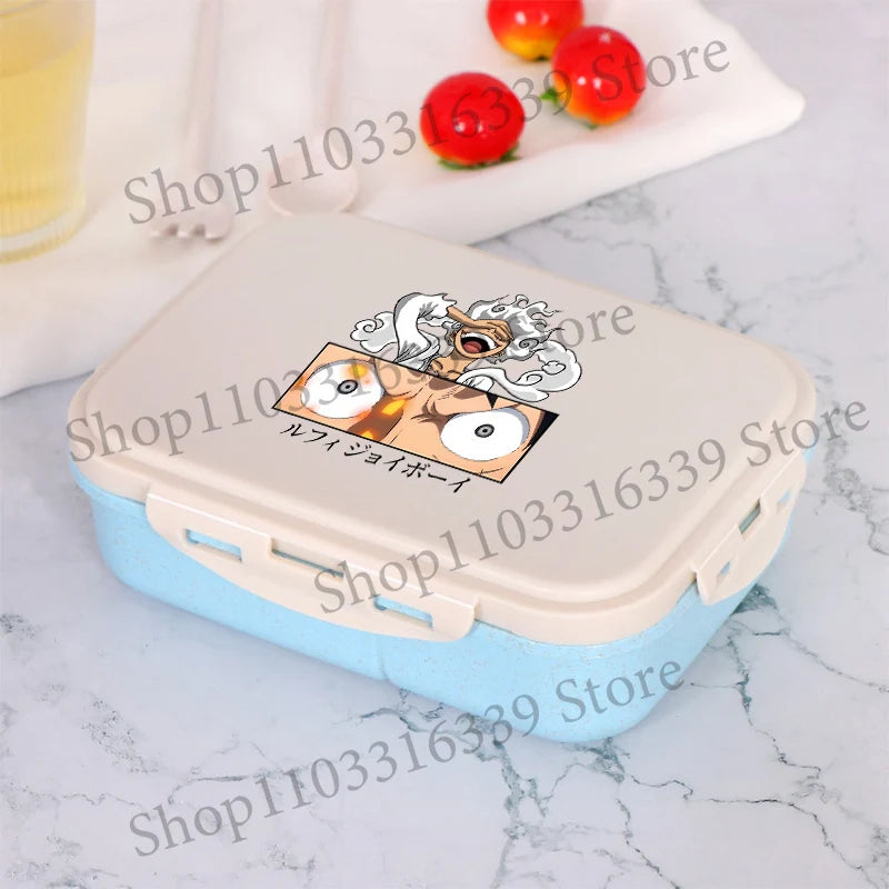 One Piece Boy Girl Bento Lunch Box Portable Food Boxes Microwave Lunch Boxes Anime Print Picnic Case Children Food Container New