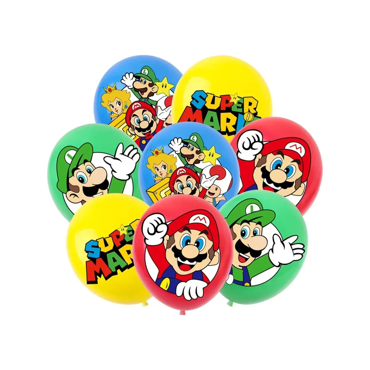 Mario Luigi Peach Princess Balloon Set Kawaii Anime Figure Balloons Kids Happy Birthday Party Decoration Supply Kids Toys Gifts