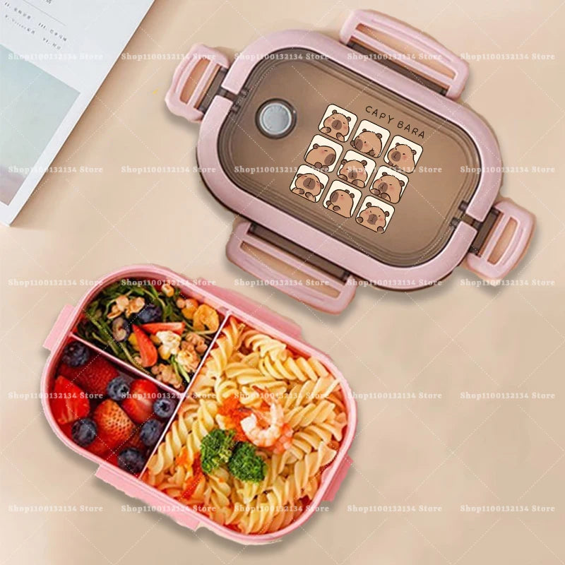 Capybara Bento Lunch Box Anime Animals Print Food Storage Containers Kids School Picnic Lunchbox Boys Girls Office Dinner Cases