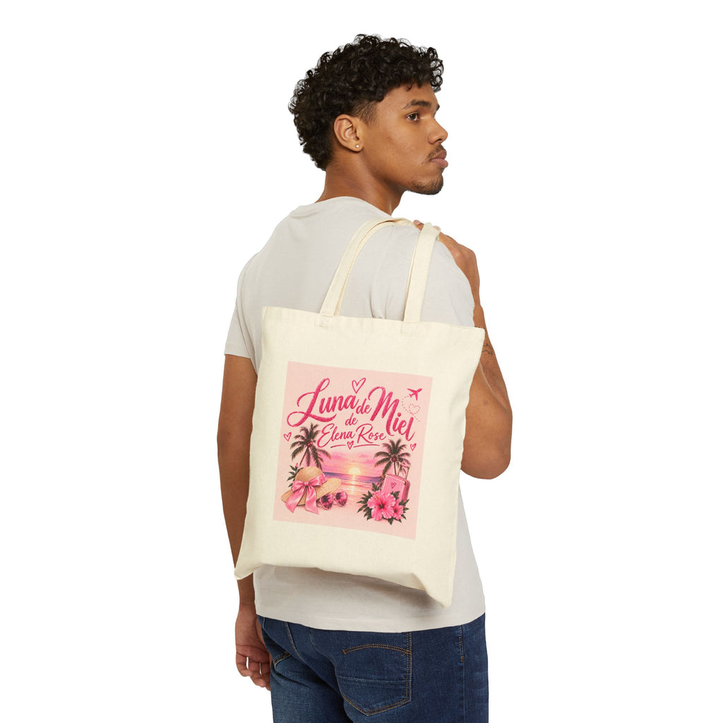 Luna de Miel Honeymoon Tropical Canvas Tote Bag