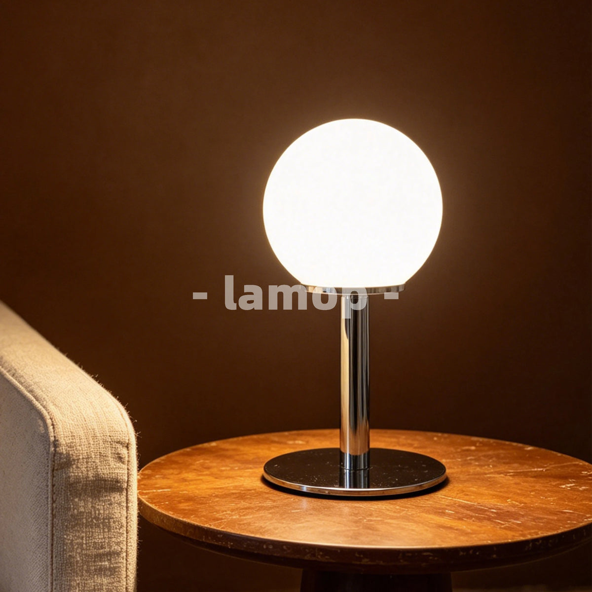 Milky White Solid Globe Chrome Thin Pole Table Lamp Cream Ins White Desk 3 Tone Soft Light Reading Table Decor Lamp