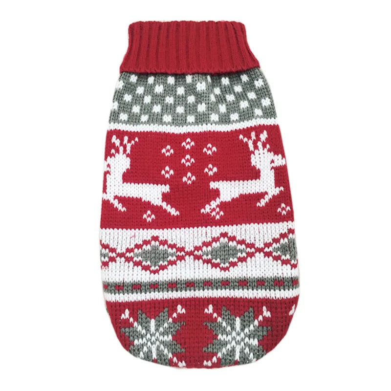 Popular Elk Print Cat Puppy Sweater Autumn Winter Pet Clothes Coat for Small Dogs Cats Cute Warm Sphynx Clothing Kitten Costume