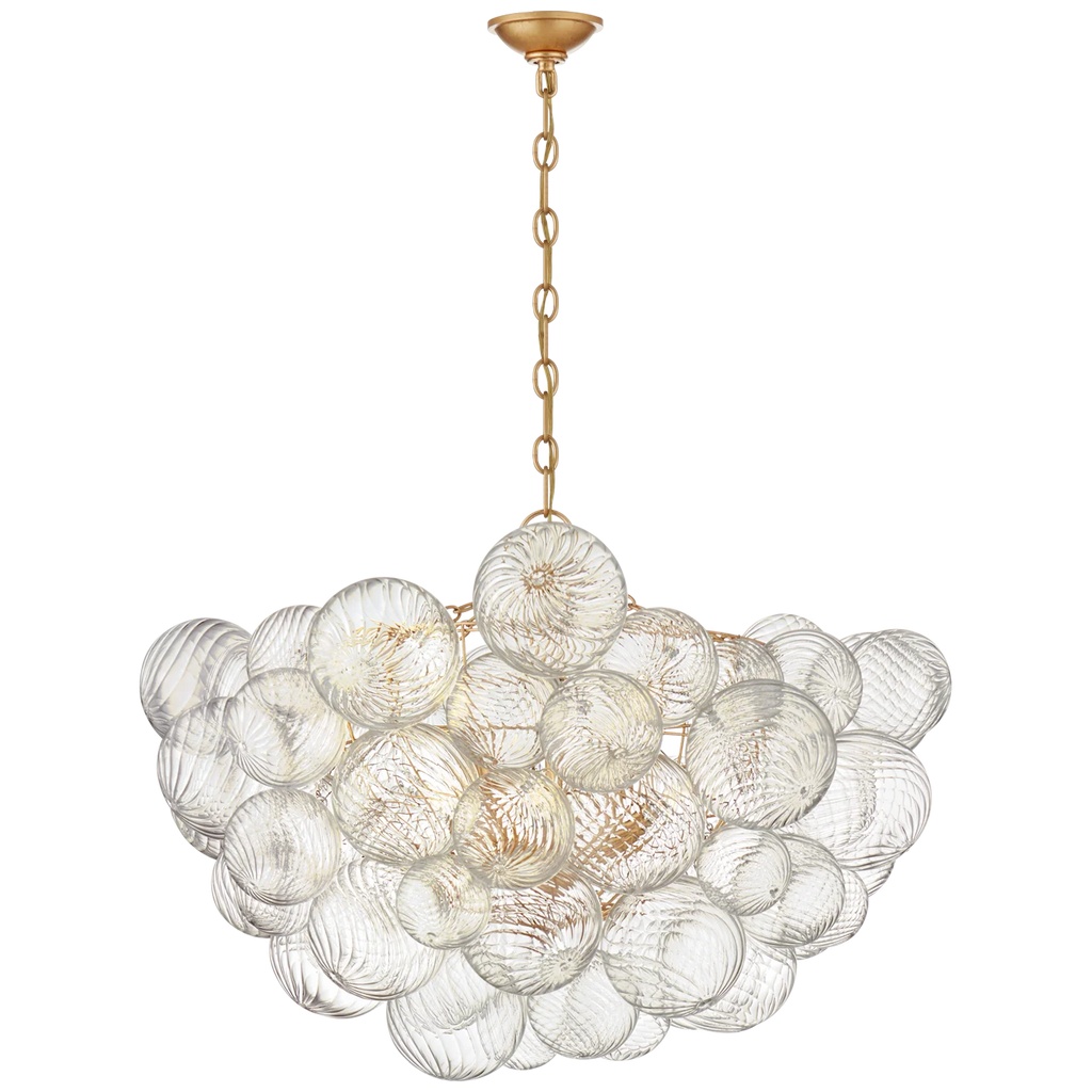 Custom Modern Hand Blown Round with Steel Brass Hanging Lamp Nordic Villa Hotel Interior Decoration Bubble Ball Pendant