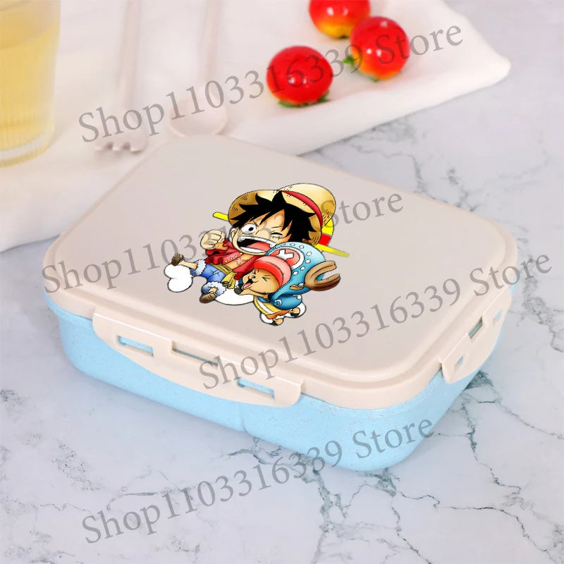 One Piece Boy Girl Bento Lunch Box Portable Food Boxes Microwave Lunch Boxes Anime Print Picnic Case Children Food Container New