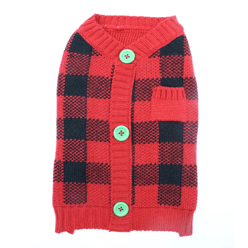 Winter Dog Clothes Christmas Holiday Sweater Chihuahua Teddy Outfit Coat for Small Medium Large Dog and Cat Autumn Warm