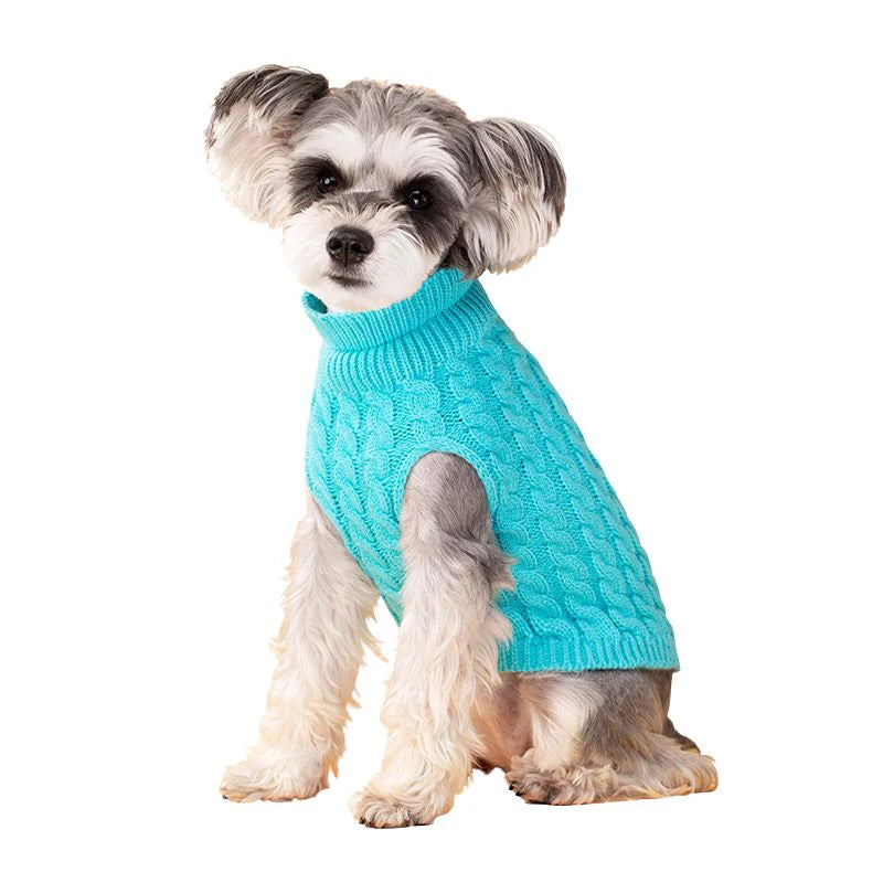 Dog Sweater for Small Dogs Puppy Clothes Winter Warm Turtleneck Schnauzer Chihuahua Pug Costume Pet Clothing Ropa De Perro
