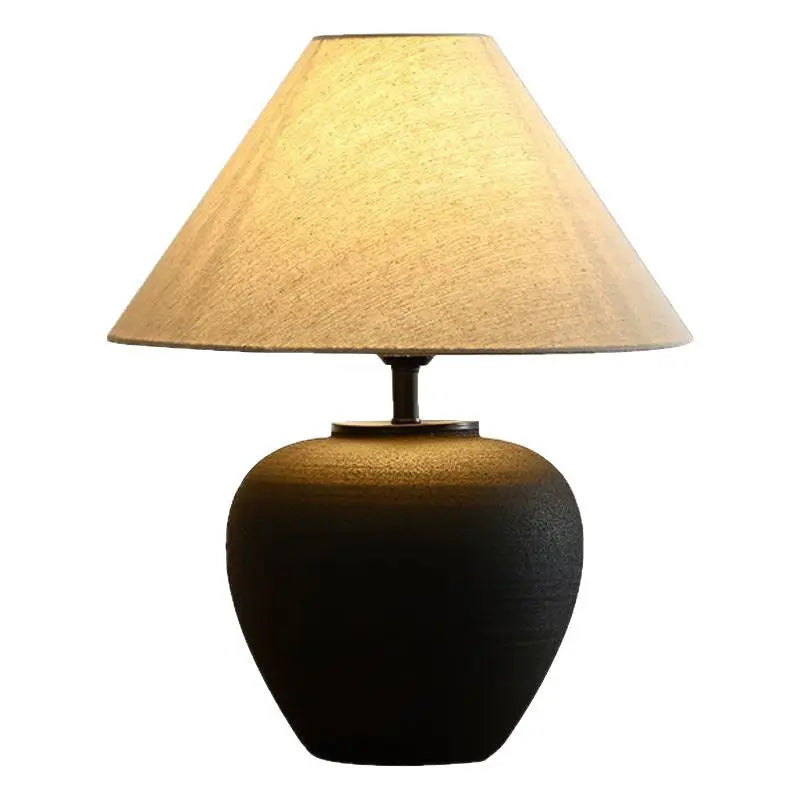 For Wabi-Sabi Style Ceramic Lamp, Bedside Decoration for Hotel, Living Room & Bedroom